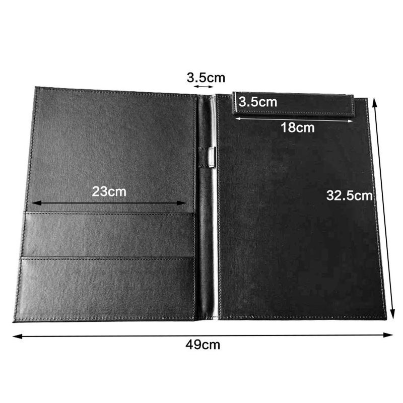 WELLYUK 19 بوصة × 13 بوصة Padfolio Clipboard A4 Office File Clip Binder Folder Document Organizer Portfolio Write Pad حامل بطاقة العمل وسادة المؤتمر المغناطيسي مع حامل القلم - Image 2